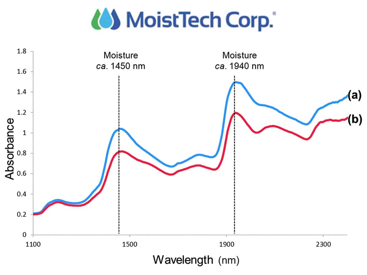 An image of a moisture measurement.