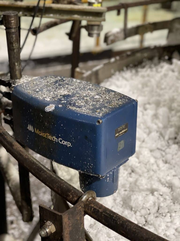 MoistTech’s NIR device being used in a food processing plant.