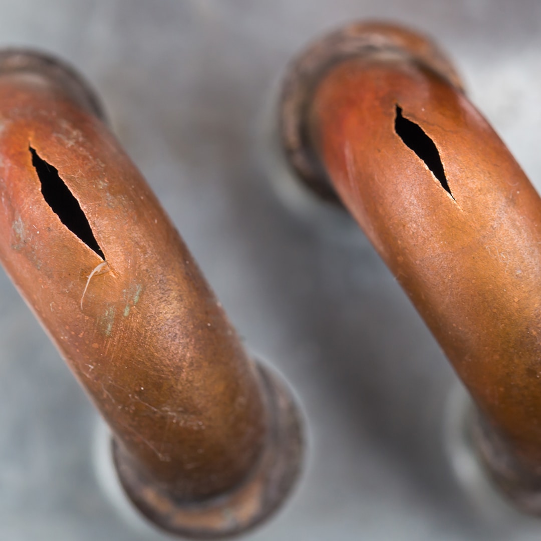 Image of damaged pipes