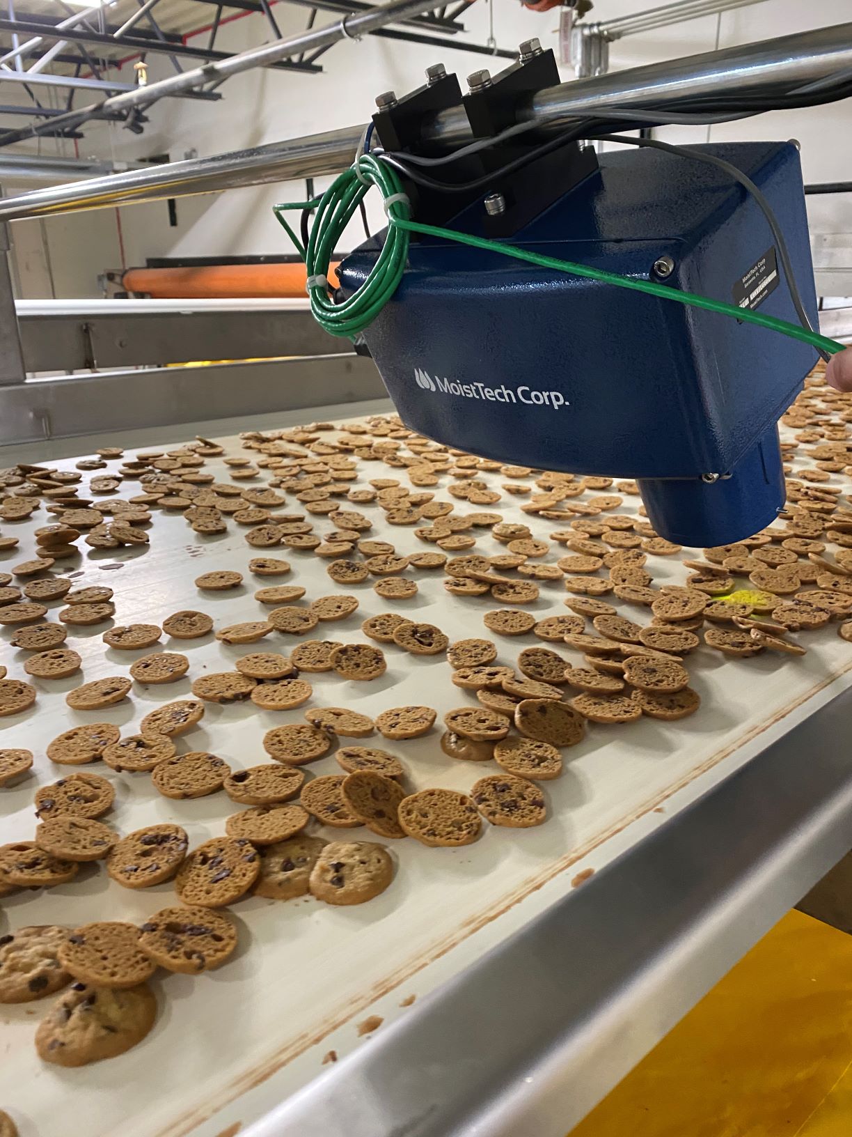 MoistTech NIR moisture sensor for human food products, such as cookies.