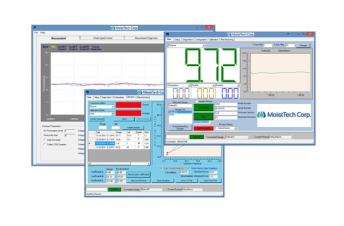 Showing the different MoistTech display options