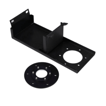 Black aluminum flange window with quartz