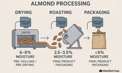 Almond processing chart