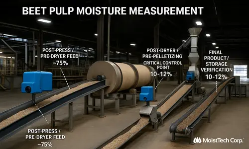 Beet pulp moisture measurement chart