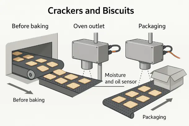 Crackers and biscuit production process