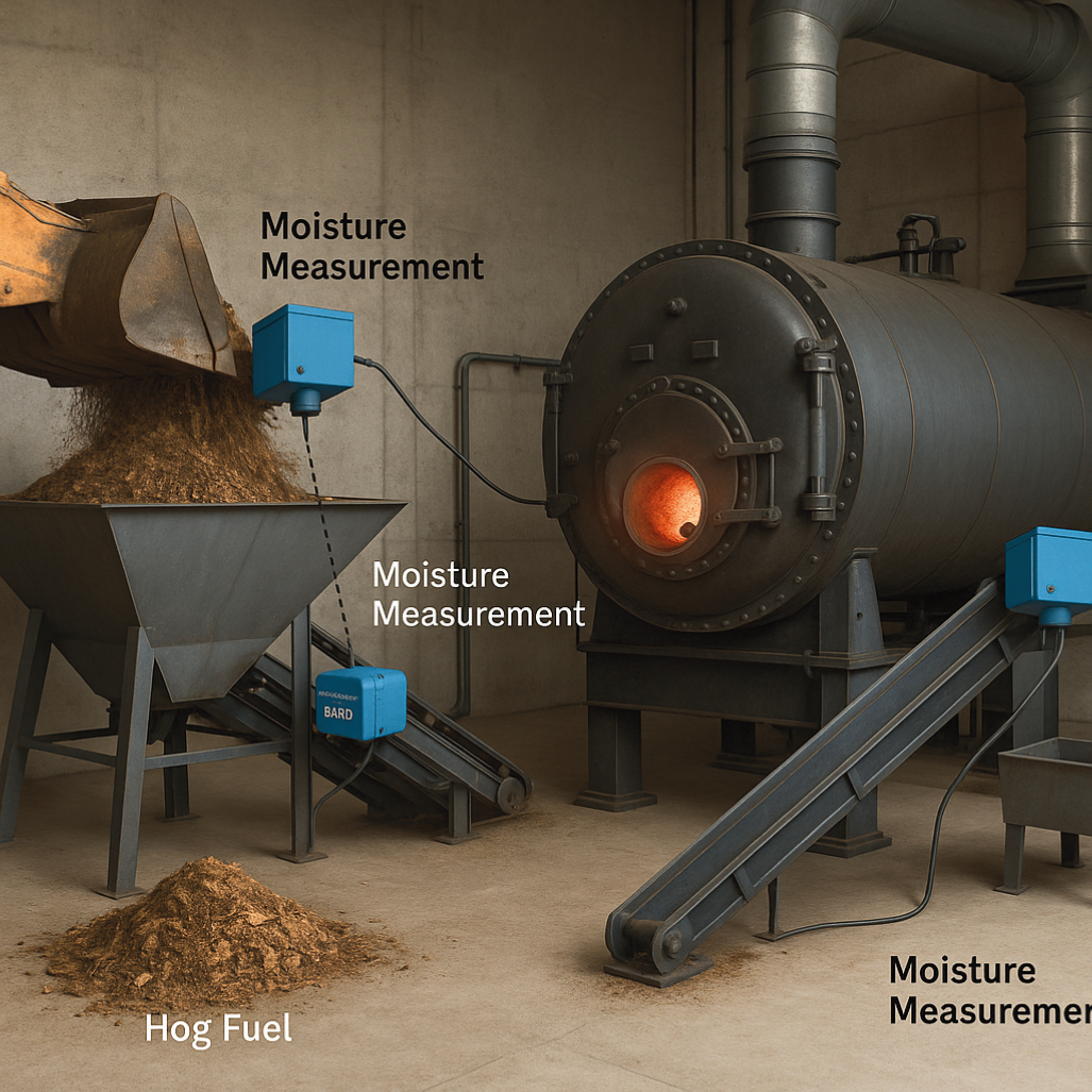 Diagram of hog fuel moisture measurement