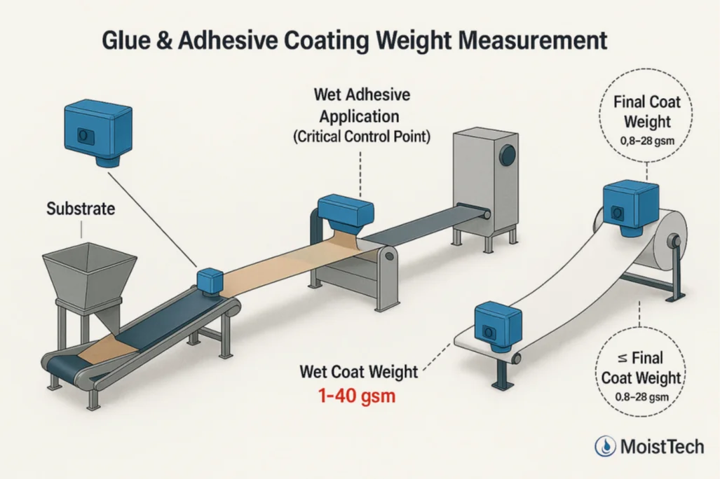 Glue & Adhesive Coating Weight Measurement Diagram