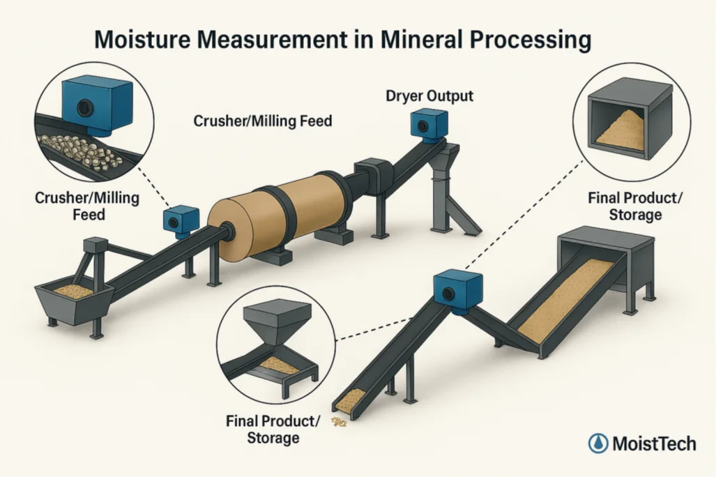 Moisture Measurement in Mineral Processing Diagram